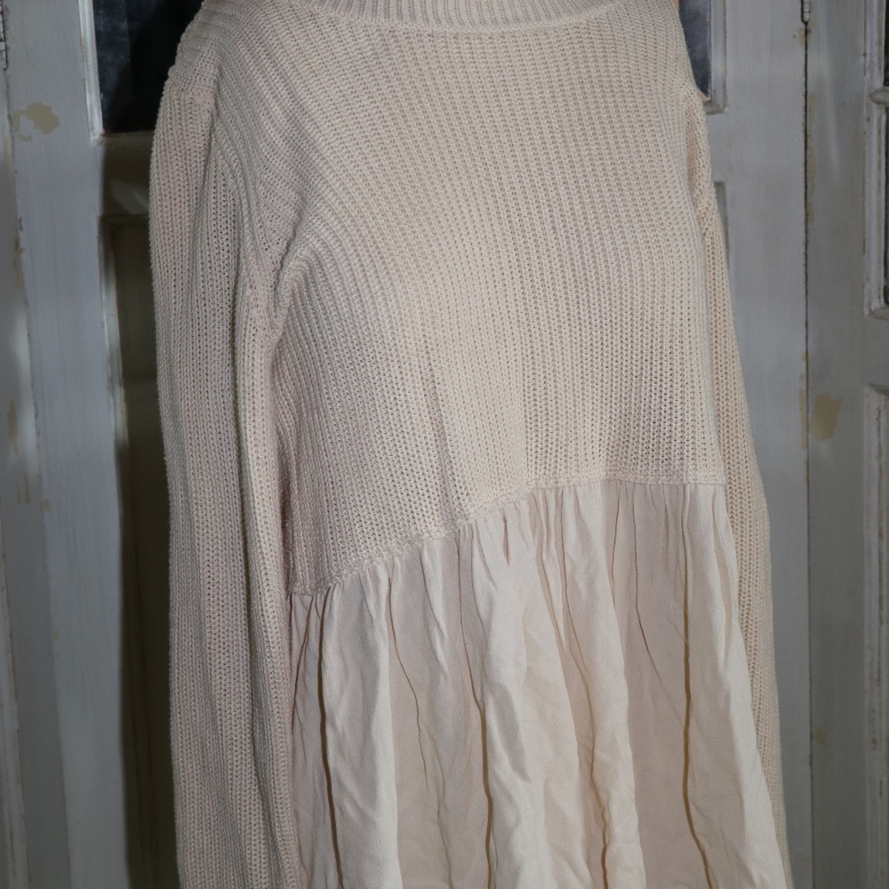 Soft cotton cream colored sweater